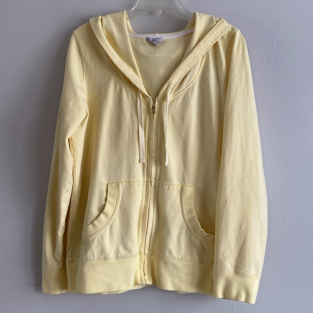 Cotton yellow sweatshirt, nice to the touch, size XL